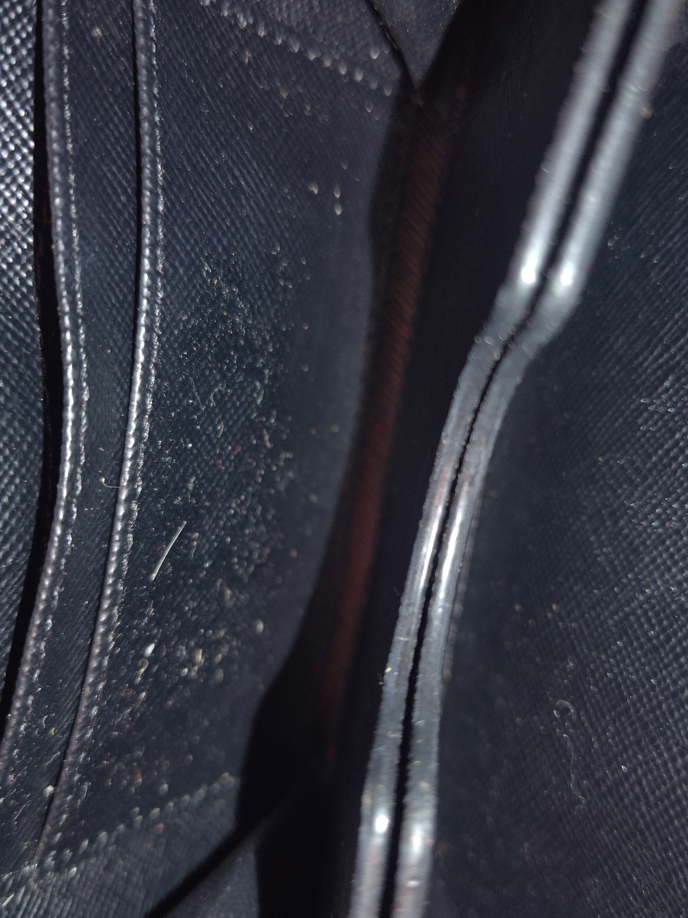 Michael Kors Black and Gold Monogram Patent Wristlet - Picture 3 of 4